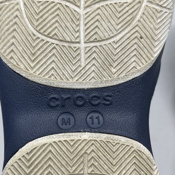 Crocs Swiftwater Deck Thong Sandals Mens 11 Blue Slip On Flip Flops Comfort - Picture 15 of 15